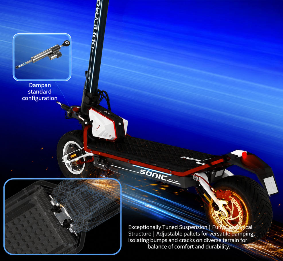 Dualtron Sonic A adjustable suspension