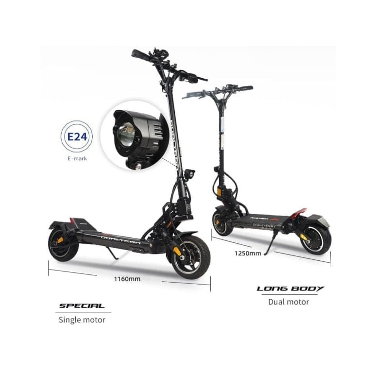 Dualtron Aminia Special and Long Body dimensions: 1160mm and 1250mm