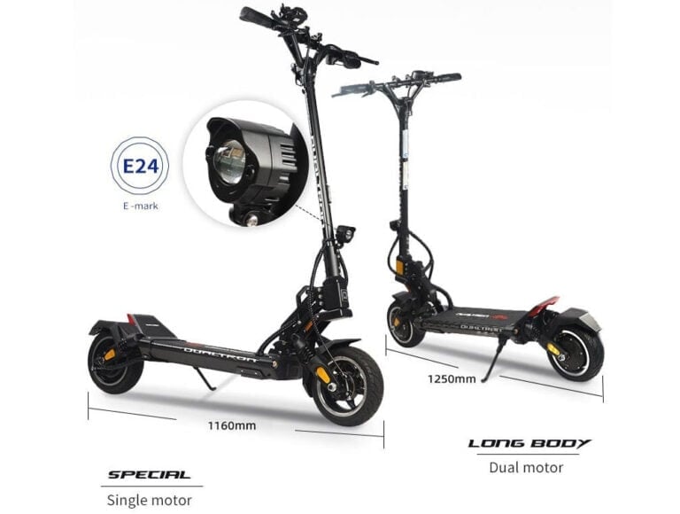 Dualtron Aminia Special and Long Body: corrected lengths of 1160 mm and 1250 mm