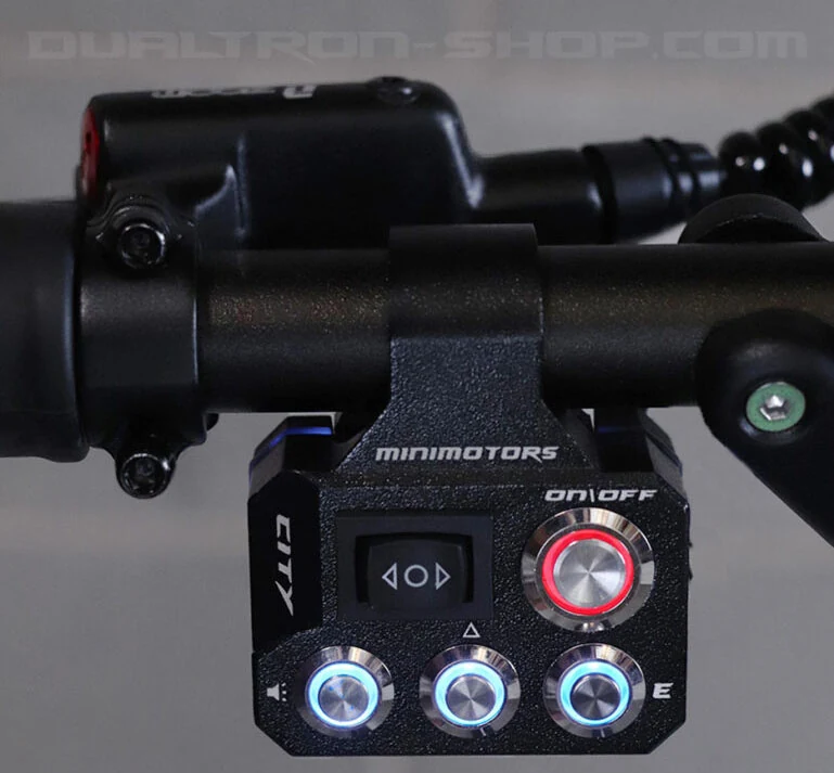 Dualtron City illuminated handlebar light and indicator switches