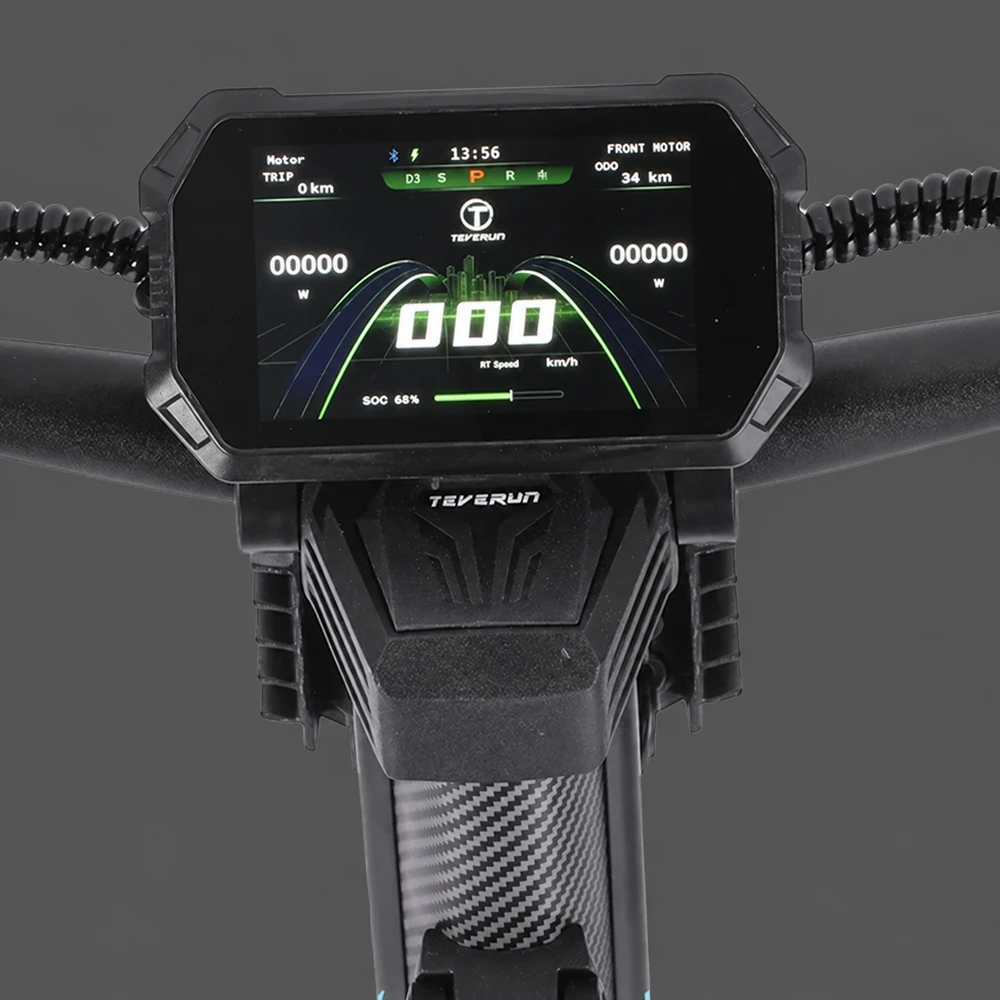 Teverun Fighter 11+ 2026 horizontal colour TFT display on a grey background
