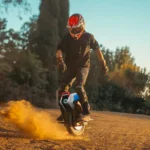 INMOTION V14 Pro rider on loose terrain