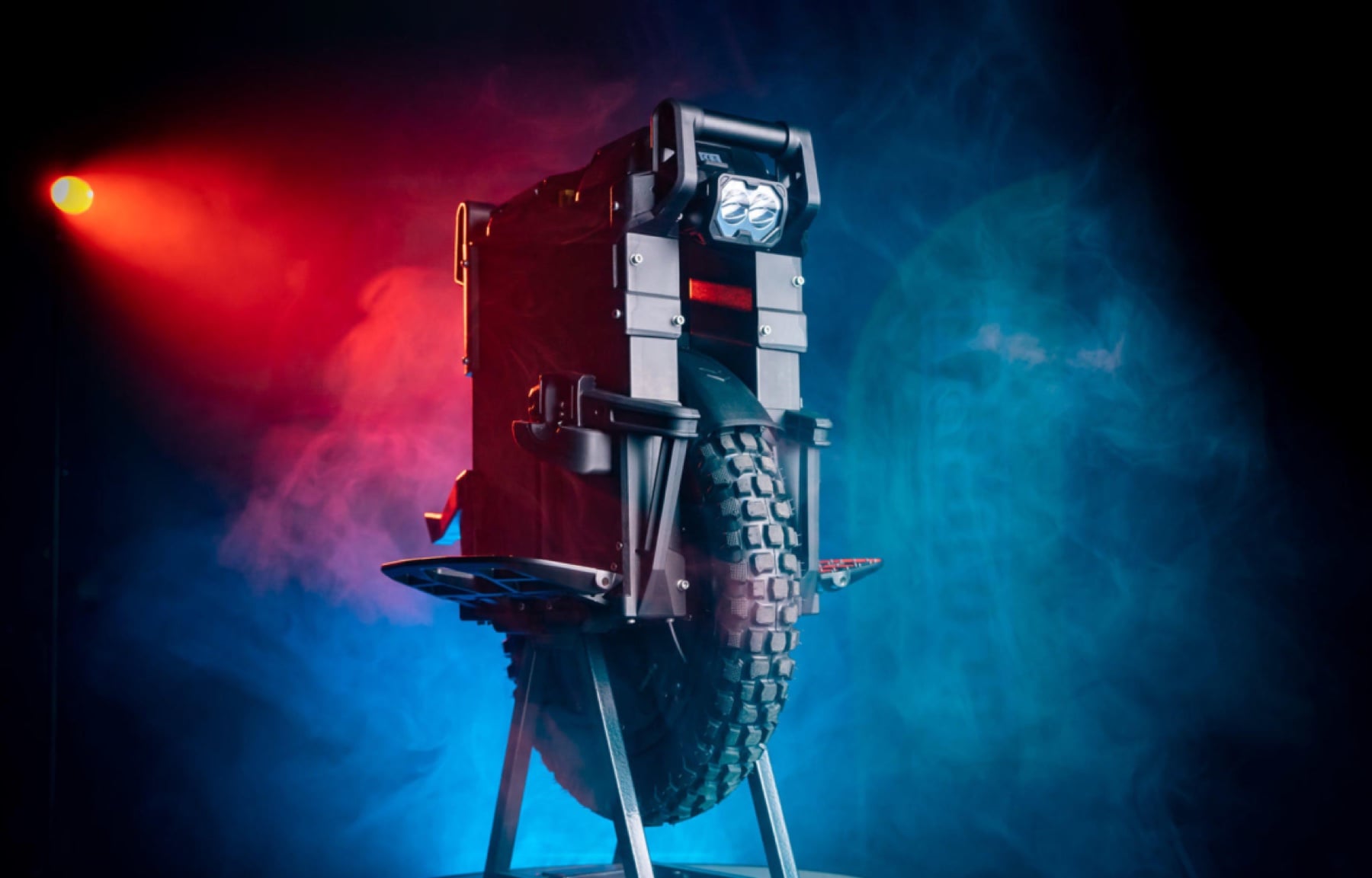 LEAPERKIM PATTON S electric unicycle under studio lighting