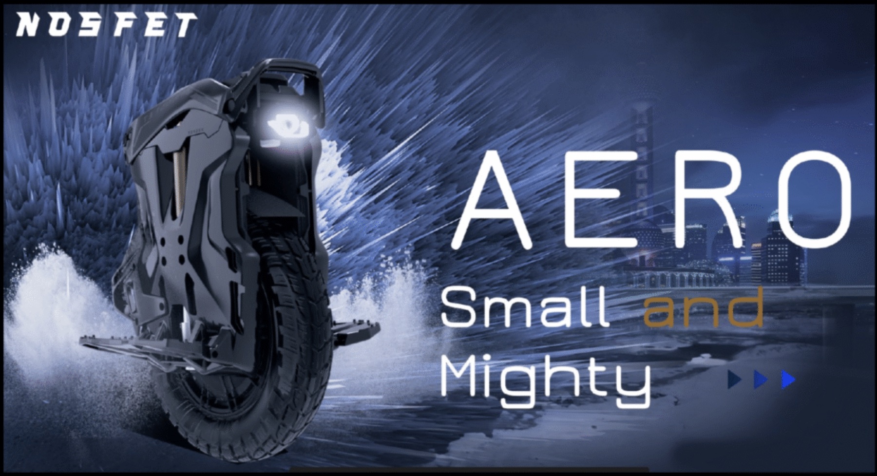 NOSFET AERO 50S electric unicycle, small and mighty