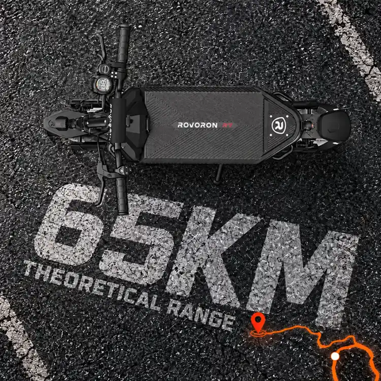 ROVORON R7 Lite 60V28.6Ah battery with around 65km theoretical range