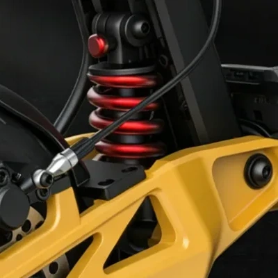 INMOTION RS JET red spring and damper — close crop of the original product photograph