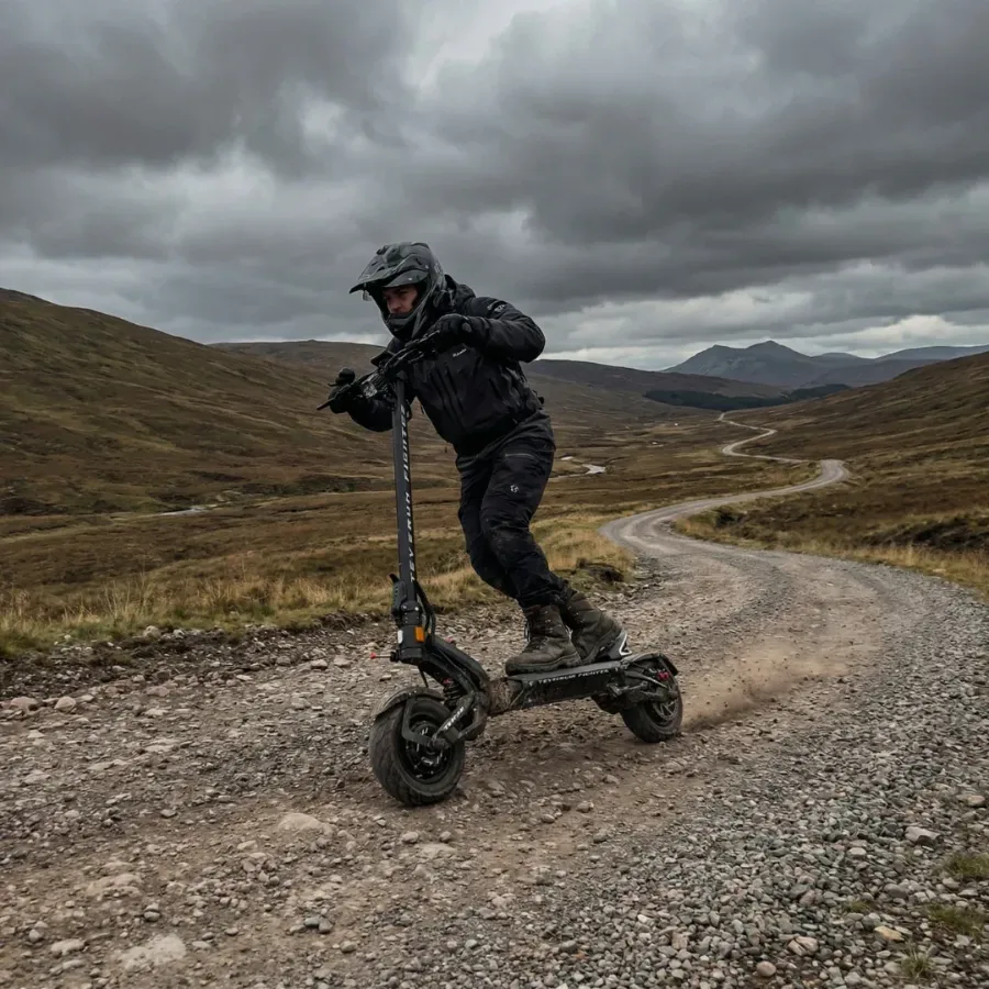 TEVERUN FIGHTER 11+ on a gravel road