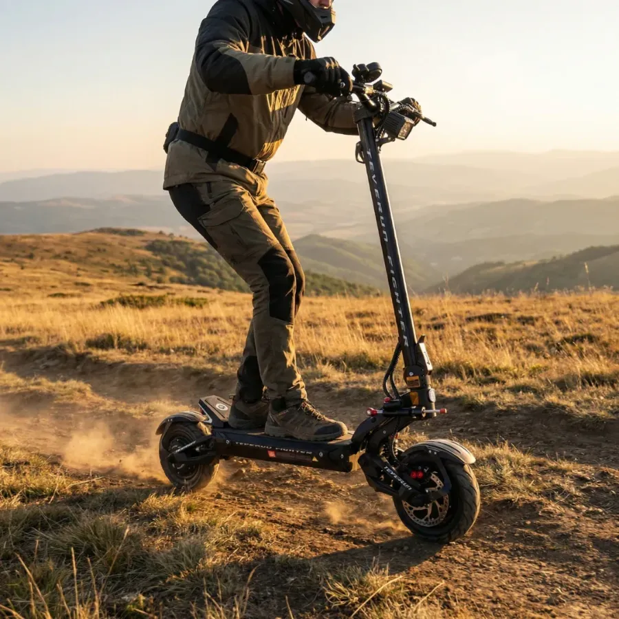 TEVERUN FIGHTER 11+ on a hill trail