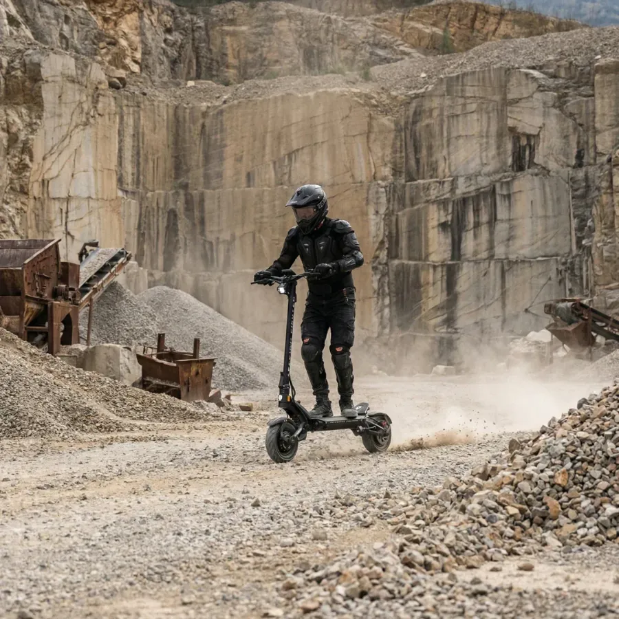 TEVERUN FIGHTER 11+ in a quarry
